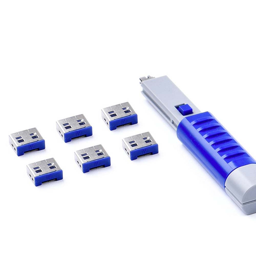 Smartkeeper Blocco porta USB UL03PKDB Kit da 6 Blu scuro incl. 1 chiave UL03PKDB