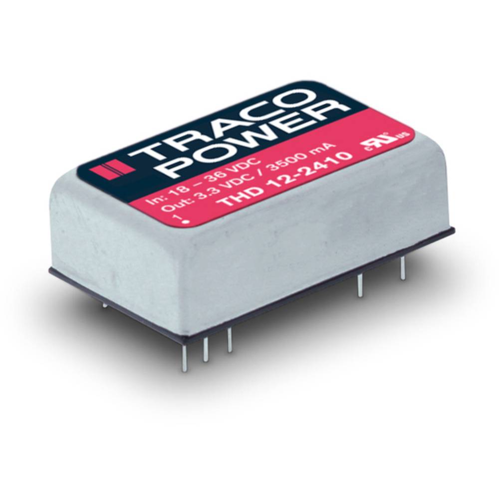 TracoPower THD 12-2422 Convertitore DC/DC da circuito stampato 24 V/DC 12 V/DC, -12 V/DC 500 mA 12 W Num. uscite: 2 x Contenuto 1 pz.