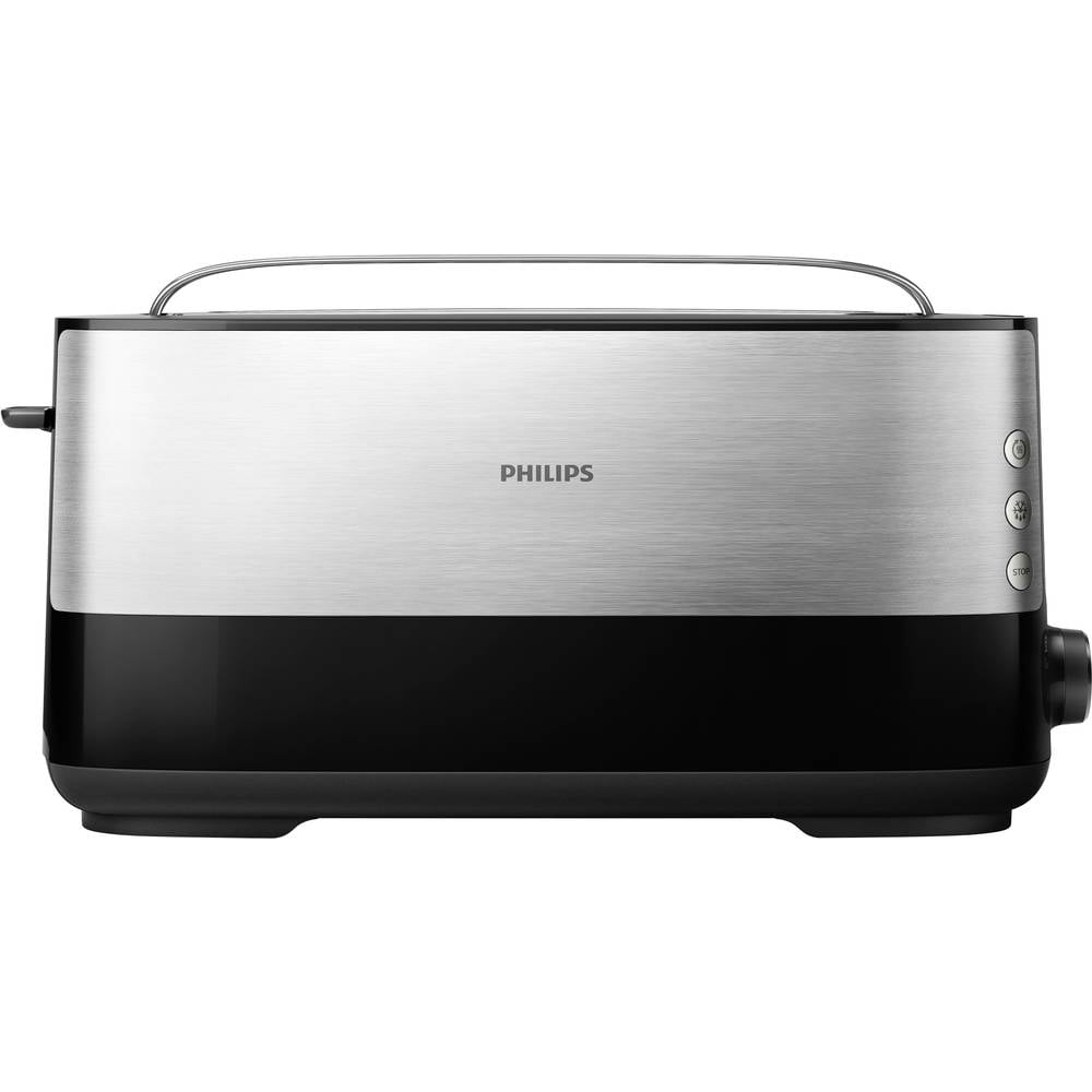 Philips Home HD2692/90 Viva Tostapane lungo acciaio inox, Nero