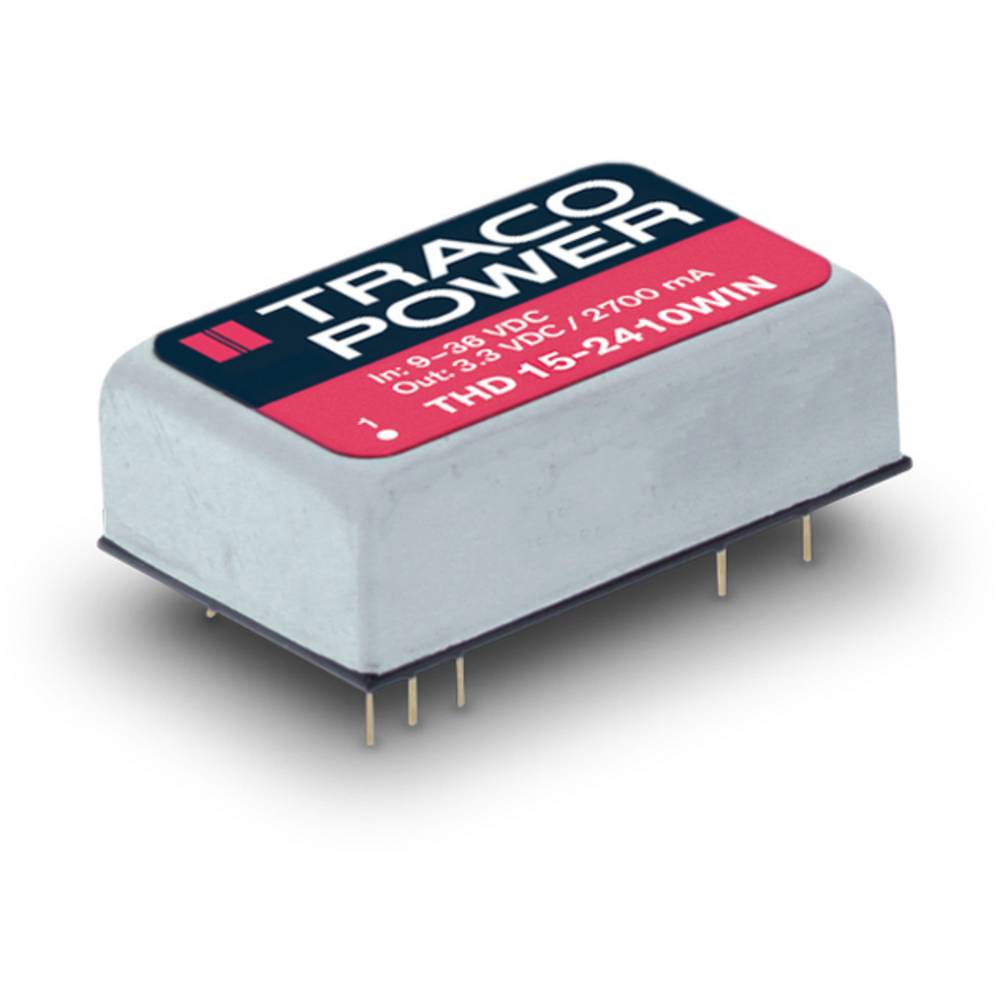 TracoPower THD 15-2423WIN Convertitore DC/DC da circuito stampato 24 V/DC 15 V/DC, -15 V/DC 500 mA 15 W Num. uscite: 2 x Contenuto 1 pz.