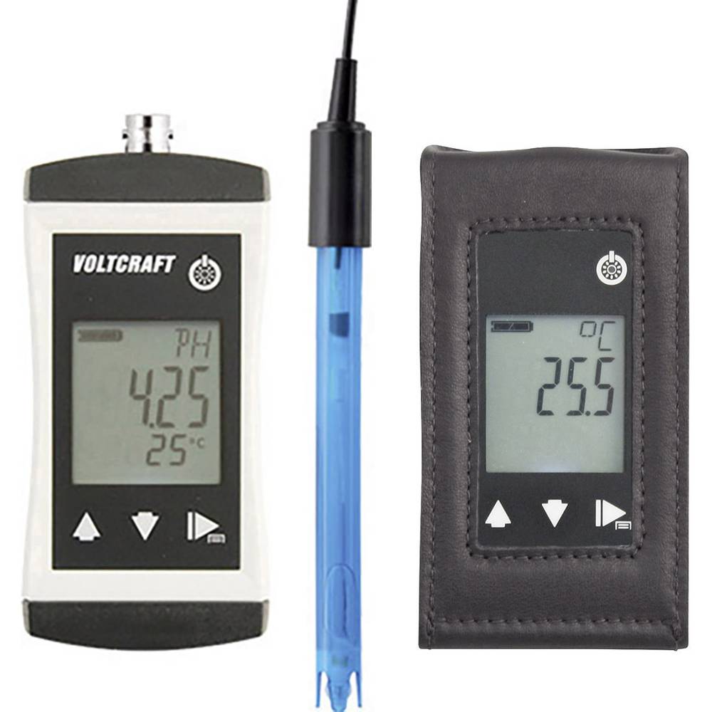 VOLTCRAFT KBM-110 + TG-400 Misuratore pH Redox (ORP), Temperatura, pH