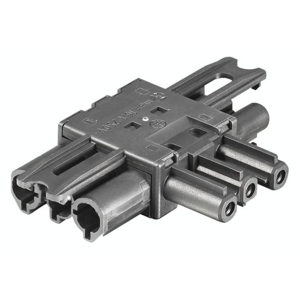 Blocco di distribuzione BACHMANN WIELAND GST18 1xIn/2xOut, piatto, nero