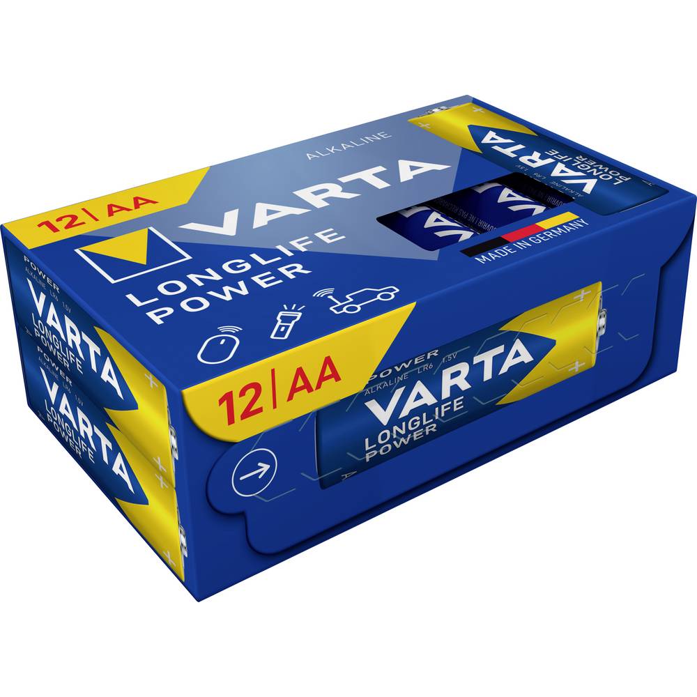Varta VARTA Longlife Power AA Cube Pack12 Batteria Stilo (AA) Alcalina/manganese 1.5 V 12 pz.