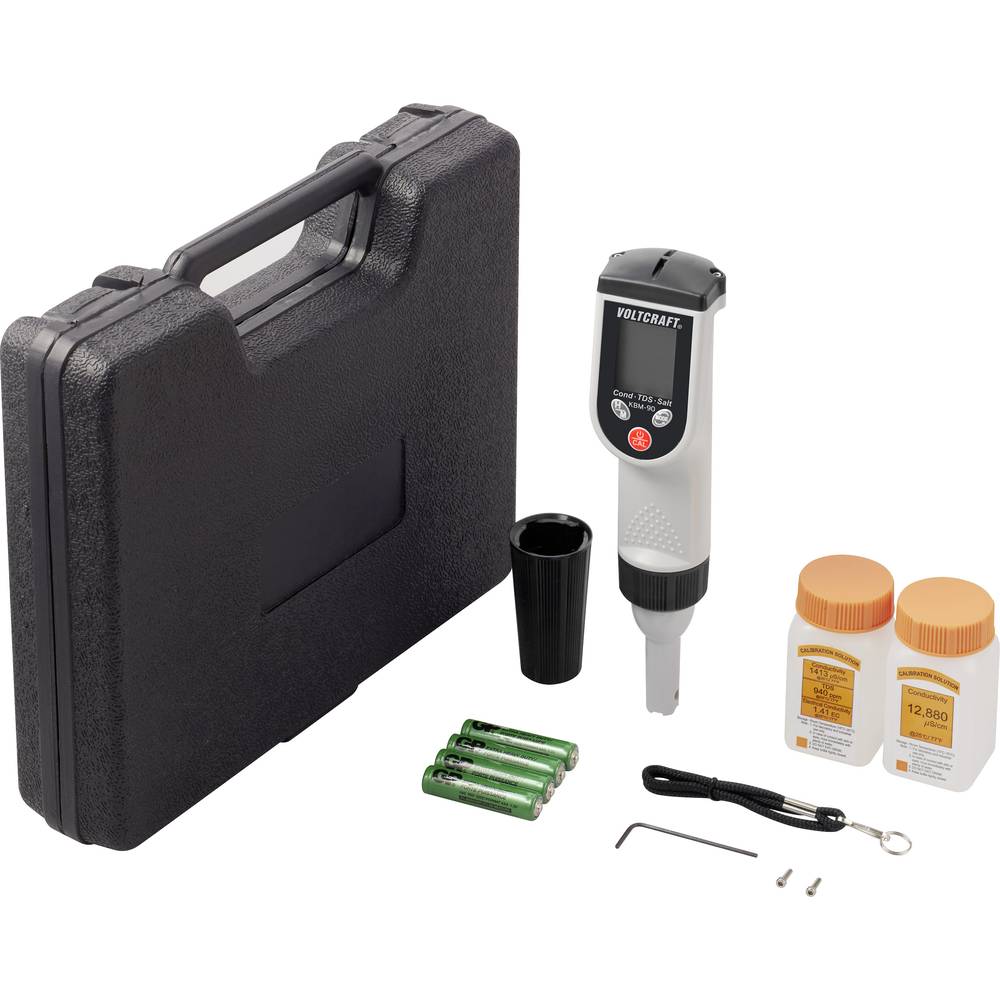 VOLTCRAFT KBM-90 Misuratore combinato Conduttività, Particelle disciolte (TDS), Salinità, Temperatura