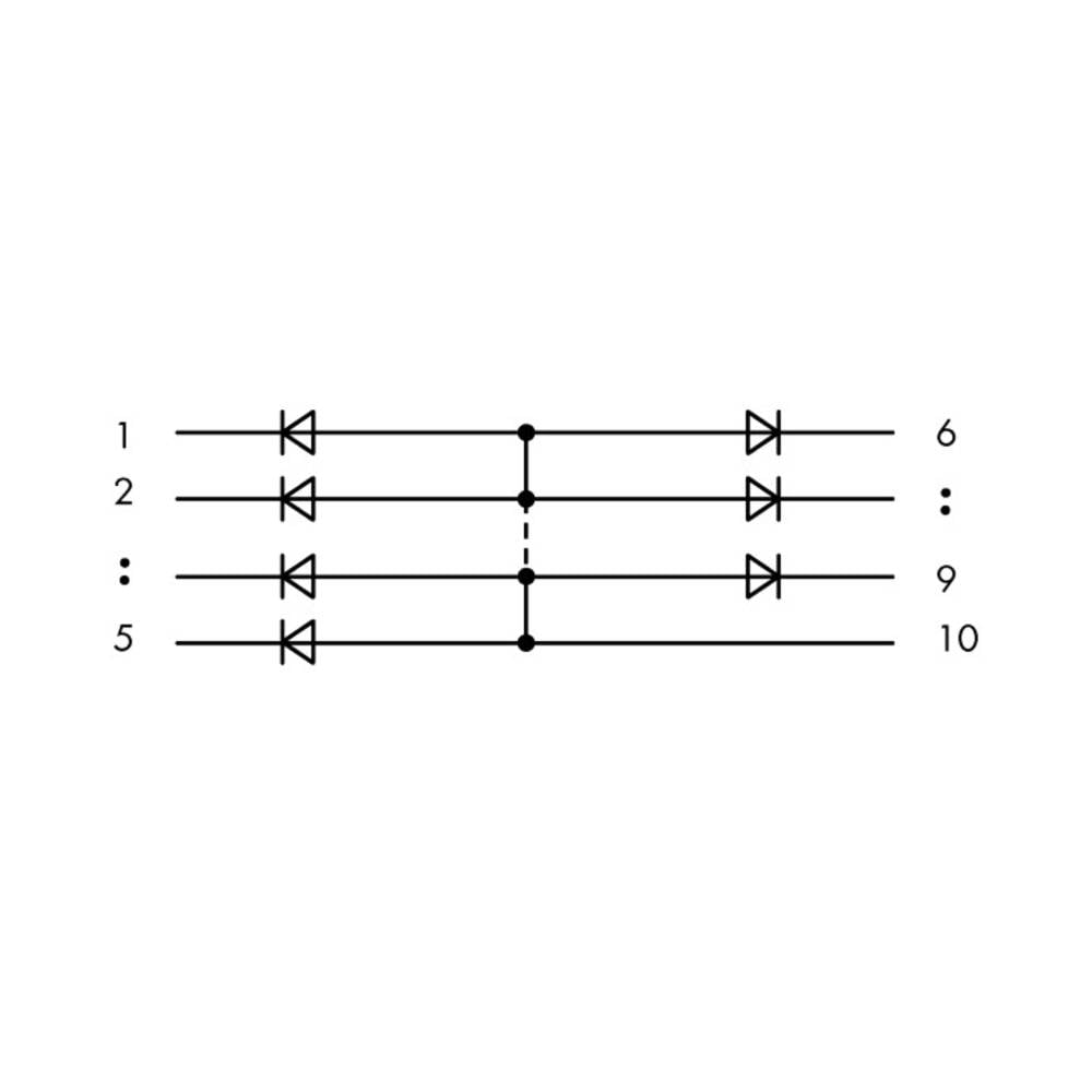WAGO Modulo diodi 286-807 Adatto per modello (Relè): Wago 280-628, Wago 280-638, Wago 280-764 1 pz.