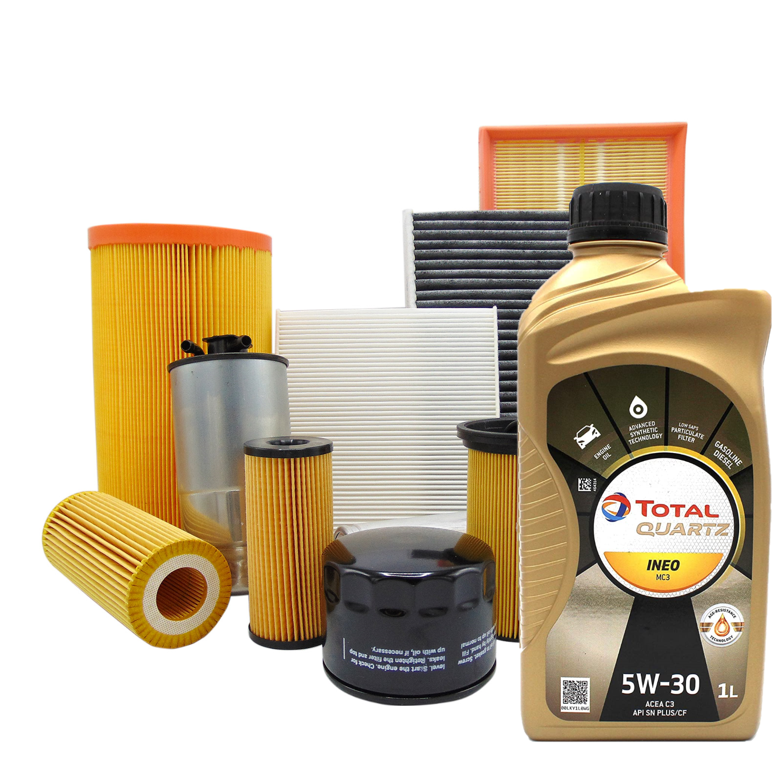Kit Tagliando Filtri e Olio Total 5w30 Peugeot 207 1.4 hdi