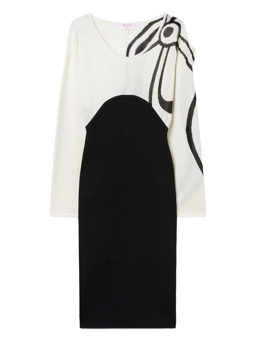 PUCCI abstract-print knit dress - Nero