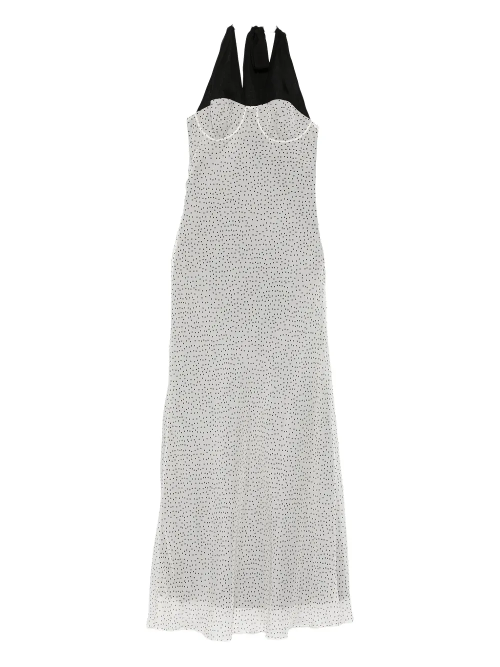SIR. Lisander polka-dot halterneck dress - Bianco