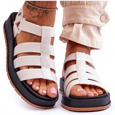 Sandali con chiusura a strappo vegani da donna Zaxy JJ285015