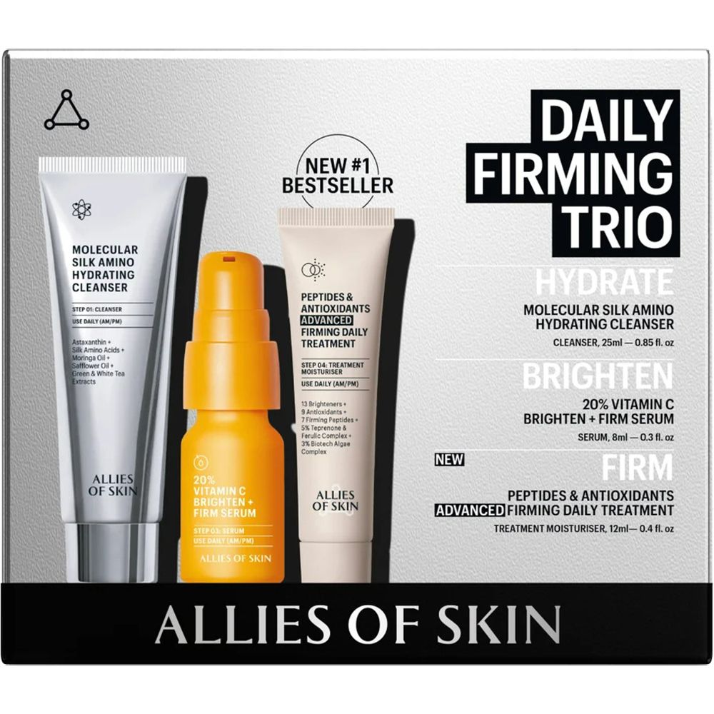 ALLIES OF SKIN Kit rassodante quotidiano con tre trattamenti anti-età
