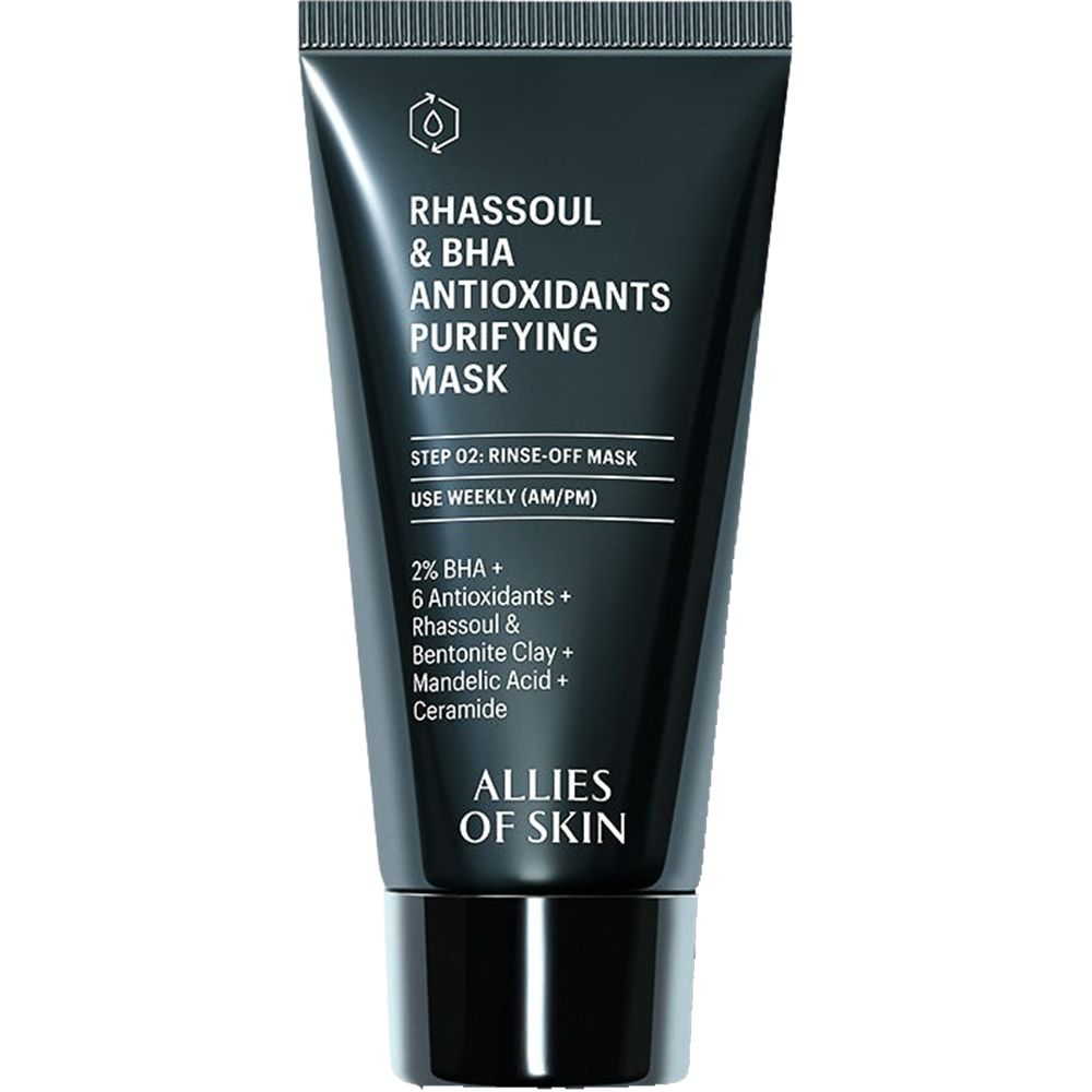 ALLIES OF SKIN Maschera viso purificante con rhassoul, BHA e antiossid