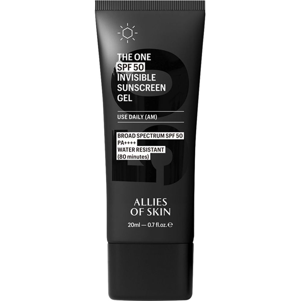 ALLIES OF SKIN Gel solare viso invisibile SPF 50 con protezione ad amp