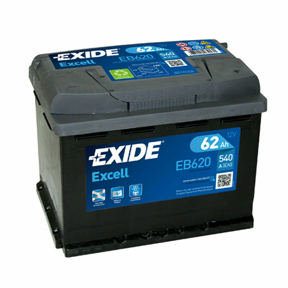 Batteria Auto Exide 62 Ah 540A Excell 60 ah Bosch Fiamm Varta