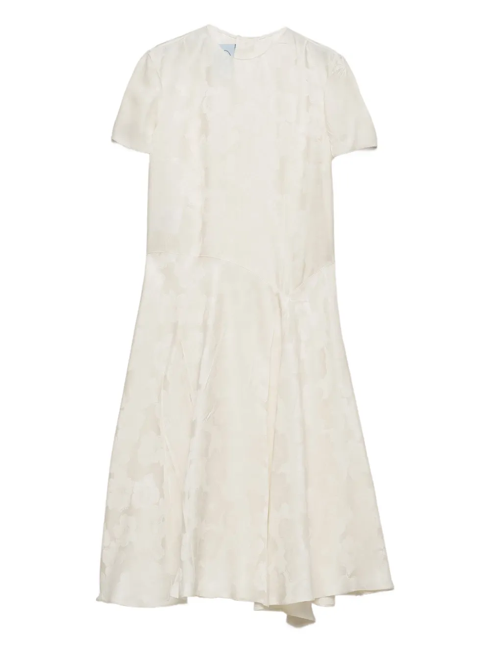 Prada floral jacquard midi dress - Bianco
