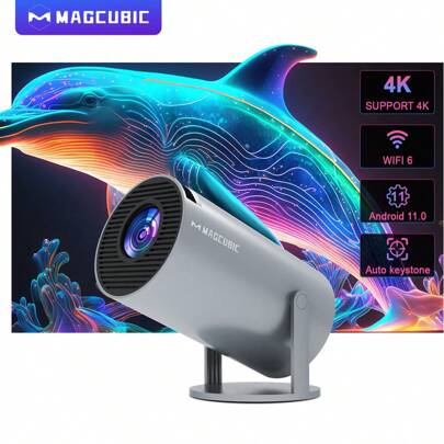 Proiettore Magcubic 4K Android 11 HY300 Pro Dual Wifi6 260ANSI Allwinner H713 BT5.0 1280*720P Cinema Proiettore portatile per esterni