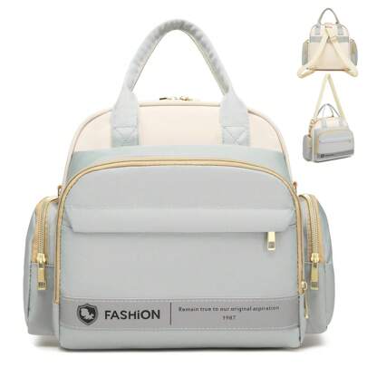 Piccolo zaino fasciatoio, borsa fasciatoio a tracolla, mini borsa fasciatoio a tracolla per bambini in viaggio, 2 tasche termiche, colore rosa