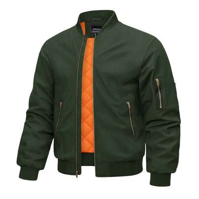 Giacca da uomo Giubbotti bomber antivento casual Giubbotti antivento con zip intera Cappotti invernali imbottiti caldi Giubbotti bomber