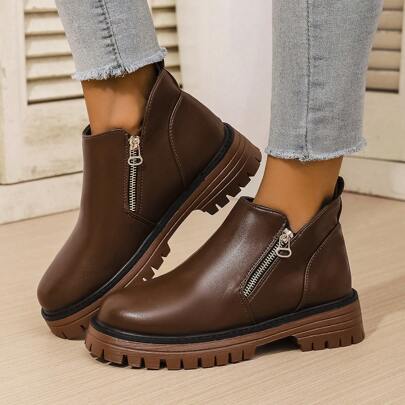 Stivaletti e stivaletti bassi da donna, scarpe invernali da donna, scarpe da donna con tacco basso, scarpe nuove, stivaletti bassi, scarpe da donna co