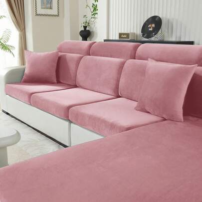 Housse Coussin Canapé Velours, Housse De Coussin Extensible, Universelle Housse Coussin Canape, Housse Assise Canapé Antidérapante, Housse Dossier Can
