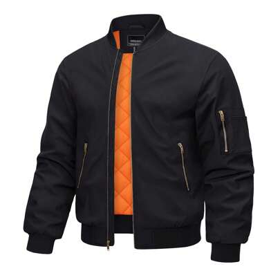 Giacca da uomo Giubbotti bomber antivento casual Giubbotti antivento con zip intera Cappotti invernali imbottiti caldi Giubbotti bomber