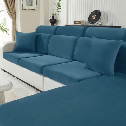 Housse Coussin Canapé Velours, Housse De Coussin Extensible, Universelle Housse Coussin Canape, Housse Assise Canapé Antidérapante, Housse Dossier Can