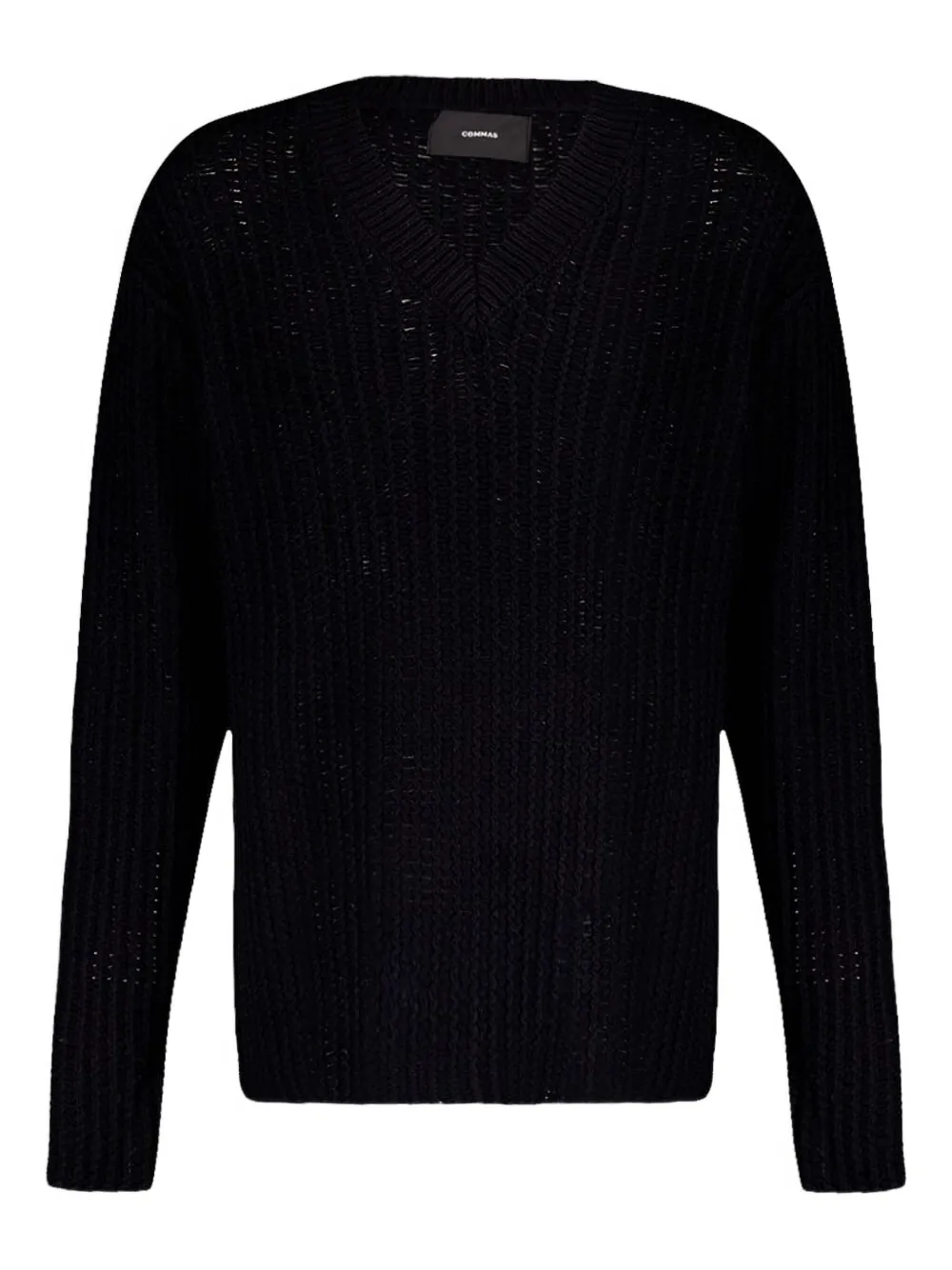 COMMAS V-neck knit sweater - Nero
