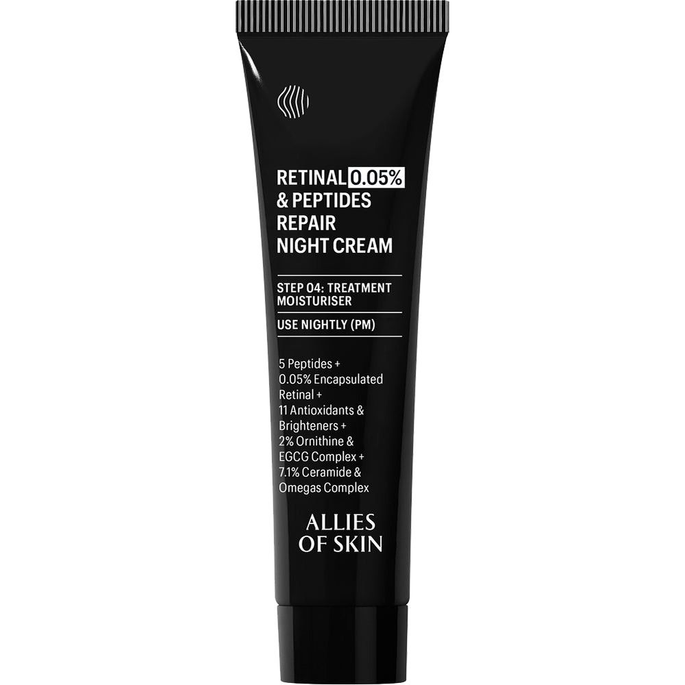 ALLIES OF SKIN Crema notte rigenerante con retinaldeide 0,05% e peptid