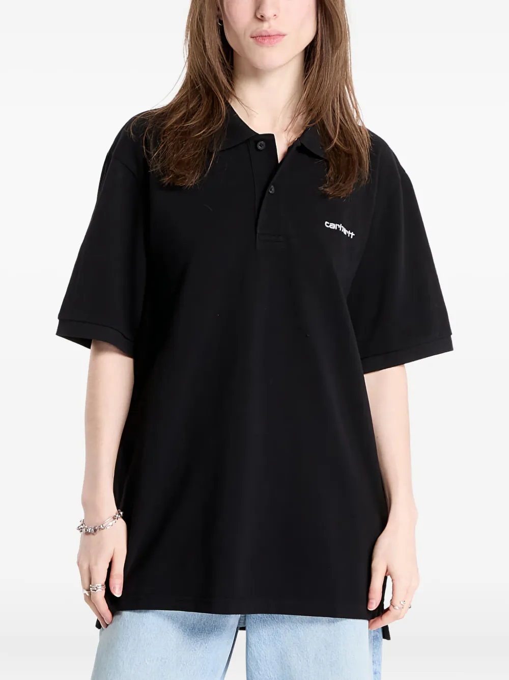 Carhartt WIP Script-logo polo shirt - Nero