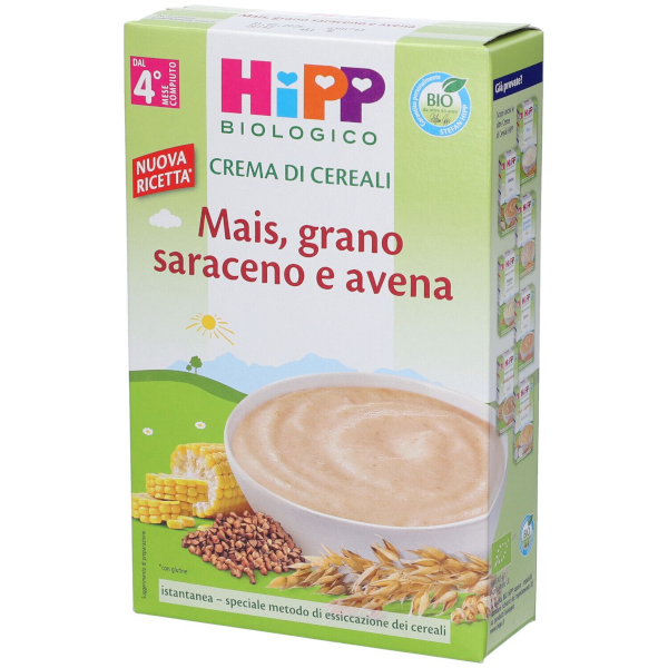 HiPP Crema Di Cereali Bio Mais Grano Saraceno Avena 200g