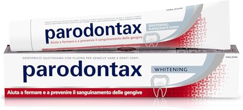 Parodontax Dentifricio Whitening, Sbiancante, Per Gengive Sane E Denti Forti, Uso Quotidiano, Gusto Migliorato, 75Ml