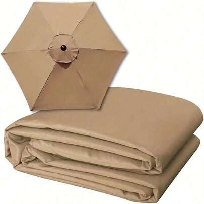 1 pezzo Set di ricambio per ombrellone (9ft/10ft/6 stecche/8 stecche), Telo di ricambio per ombrellone, Resistente all'acqua/UV30+, Ombrellone da giar