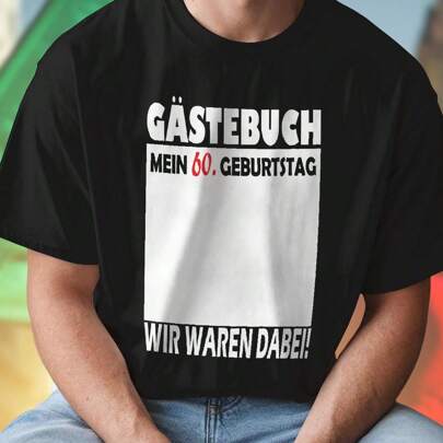 Gästebuch Mein 60 Geburtstag Wir Waren Dabei Maglietta Uomo Regalo Compleanno Idea Originale Festa Anniversario Qualità Comfort Offerta Esclusiva Dive