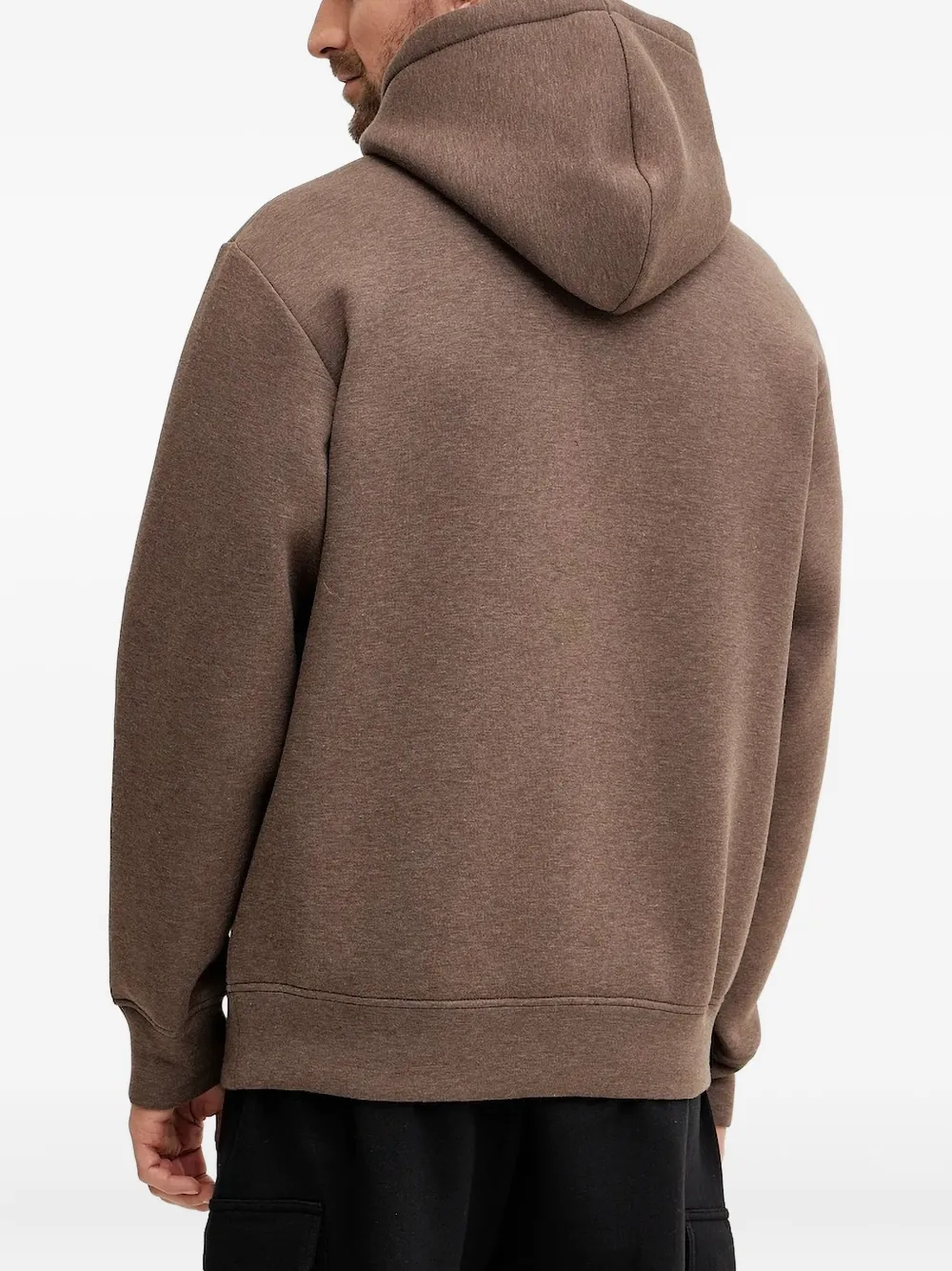 The North Face logo-patch hoodie - Marrone