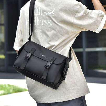 Borsa a tracolla leggera da uomo, borsa da petto da uomo, borsa a tracolla da uomo, borsa trapuntata a quadri, borsa a tracolla da uomo, borsa a traco