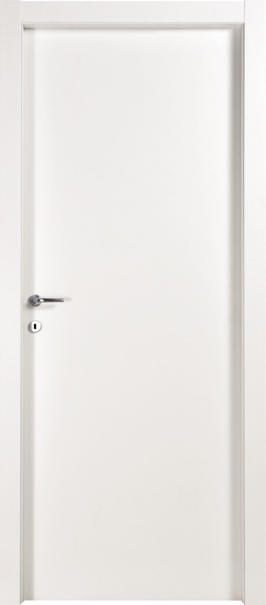 PORTA A BATTENTI DA INTERNO CON SERRATURA MOD.MICROTEC BIANCO CM.210x70 REVERSIB