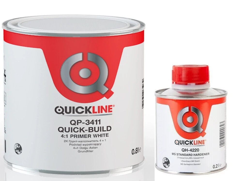 ISOLANTE uhs FONDO ACRILICO QUICKLINE BIANCO 800ml QP-3411+CATALIZZATORE QH4220