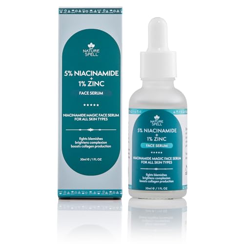 Nature Spell 5% Niacinamide + 1% Zinco – Niacinamide Magic Face Siero 30Ml – Recupero Delle Imperfezioni – Minimizza I Pori Allargati – Migliora La Te