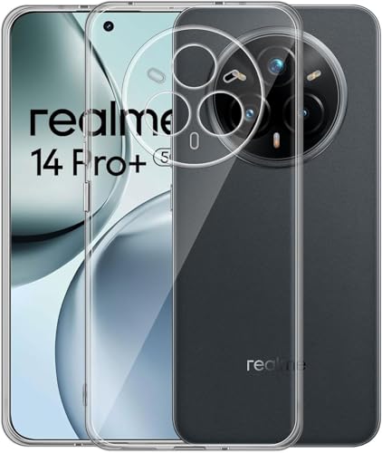 Captor Cover Trasparente Per Realme 14 Pro Plus 5G / Realme 14 Pro + 5G, Custodia Tpu In Silicone Flessibile Morbida E Sottile, Protezione Con Bordo R