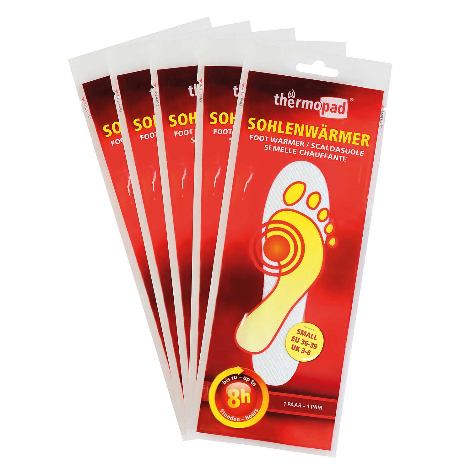 Semelles thermiques chauffantes, 5 paires