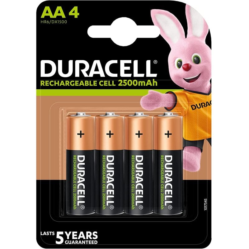 Duracell Pack 4 Piles Rechargeables 2500Mah Aa Hr6