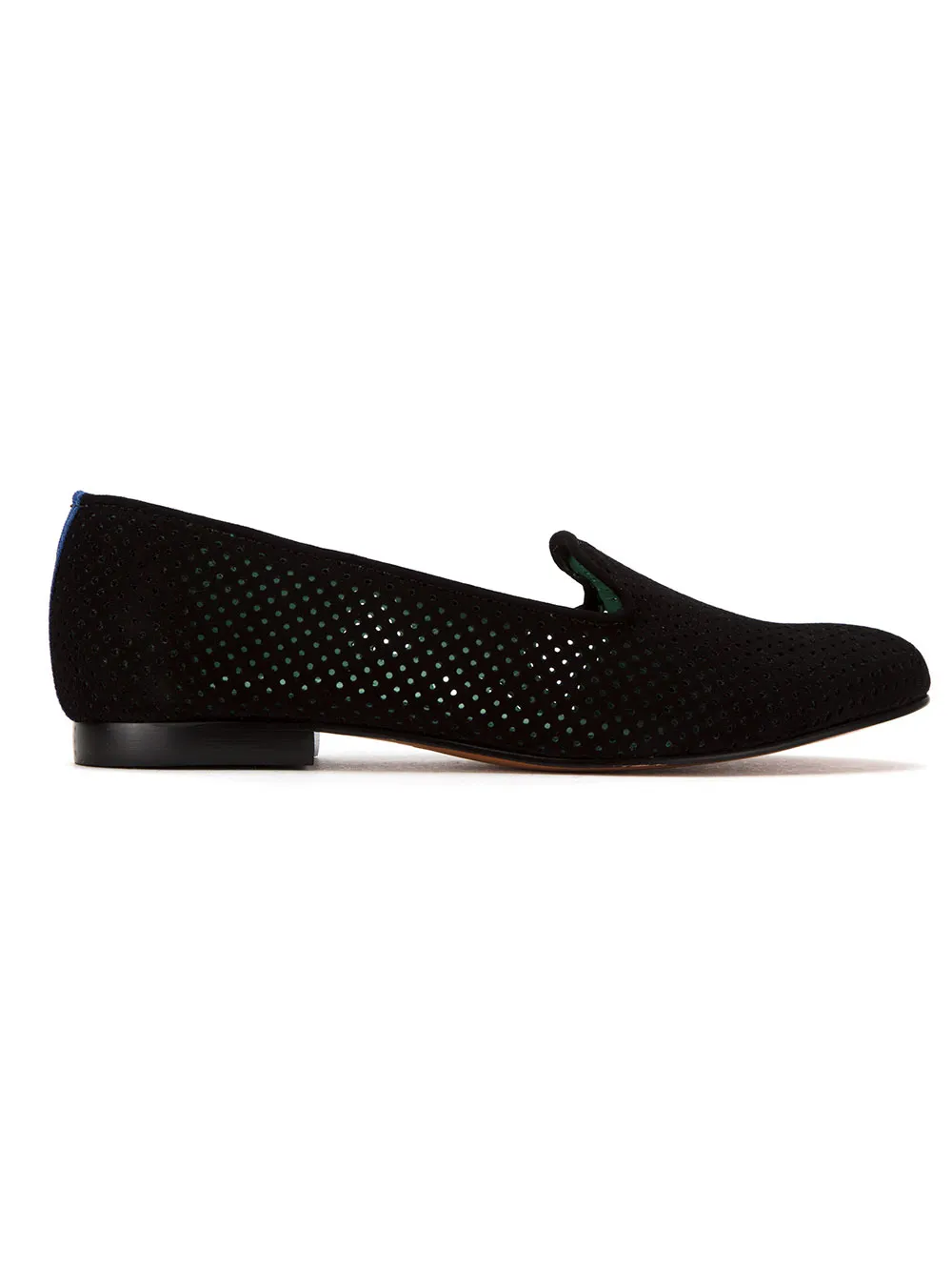 Blue Bird Shoes perforated suede loafers - Nero