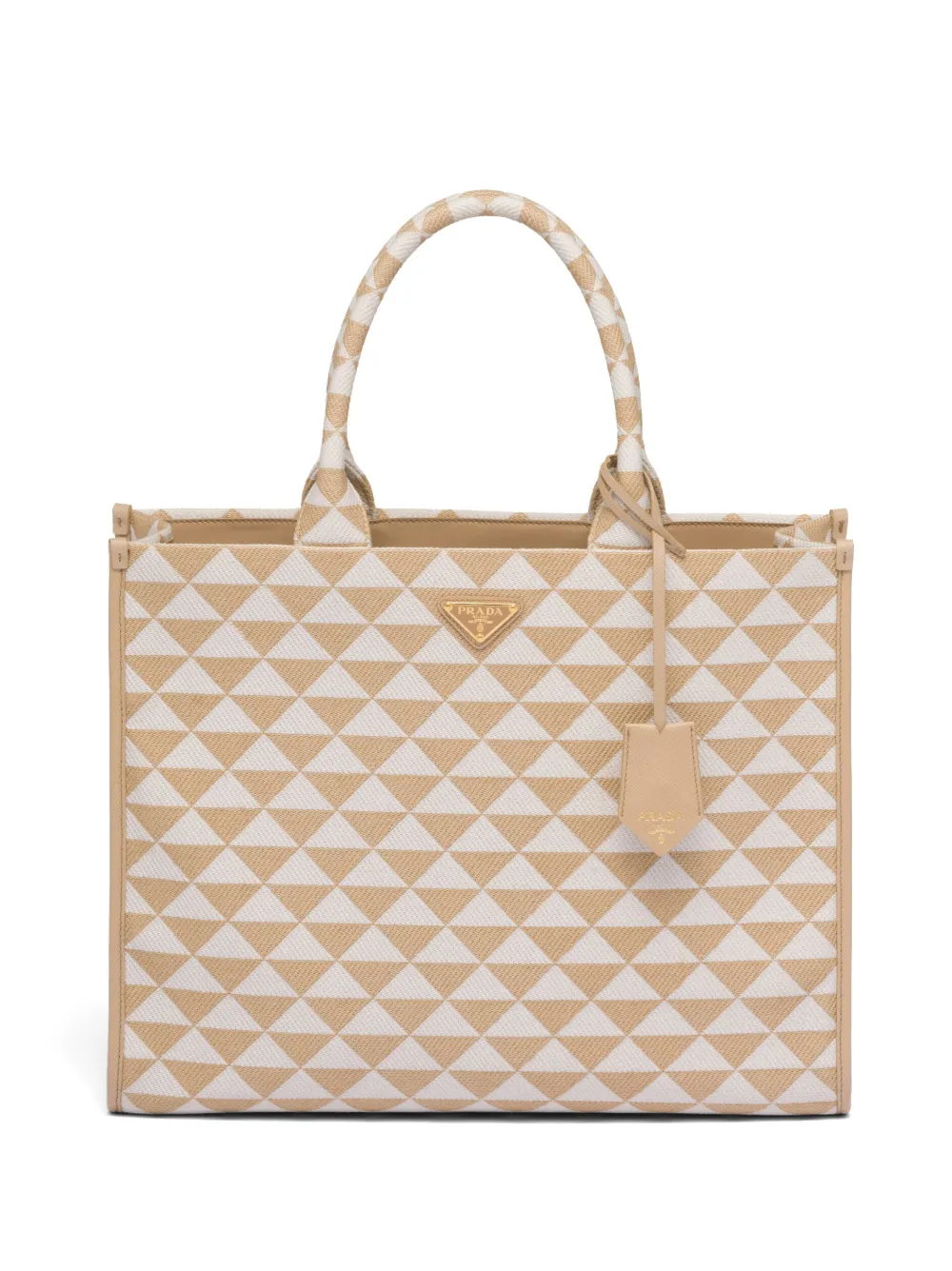 Prada Borsa da viaggio Symbole con ricamo - Toni neutri