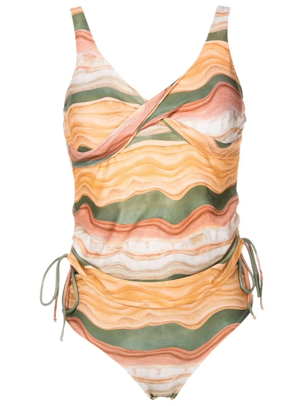 Lygia & Nanny Tankini Bruma con stampa - Marrone