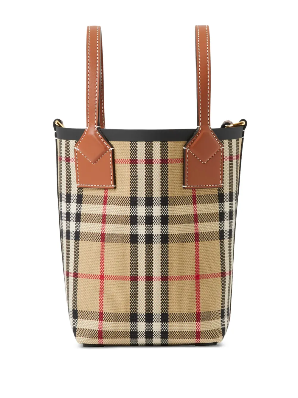 Burberry Borsa a secchiello London mini - Toni neutri