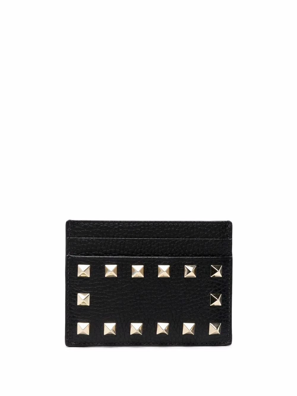 Valentino Garavani Rockstud gold-tone detail cardholder - Nero