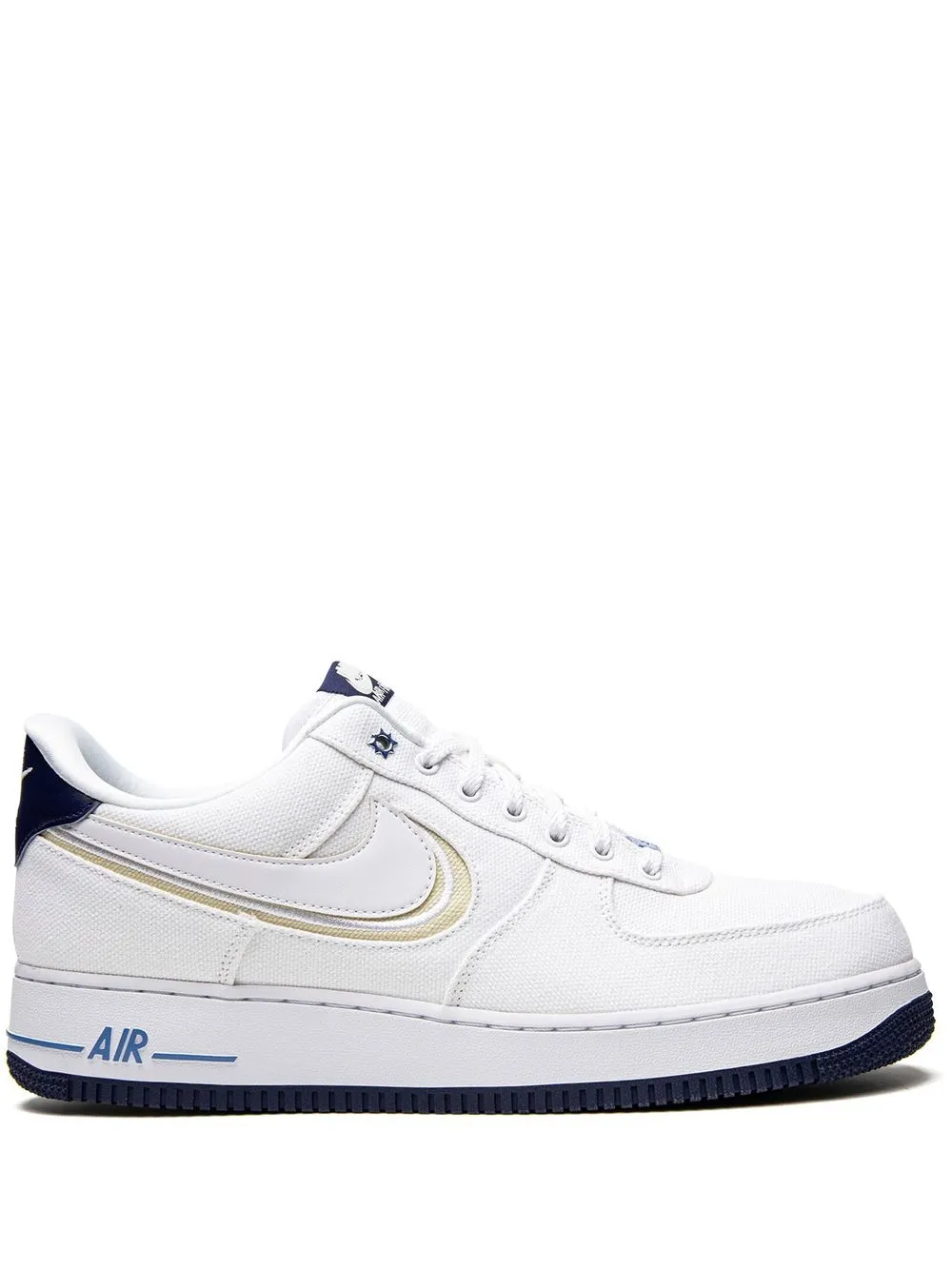 Nike Sneakers Air Force 1 PRM White/White Fossil/Blue Void - Bianco