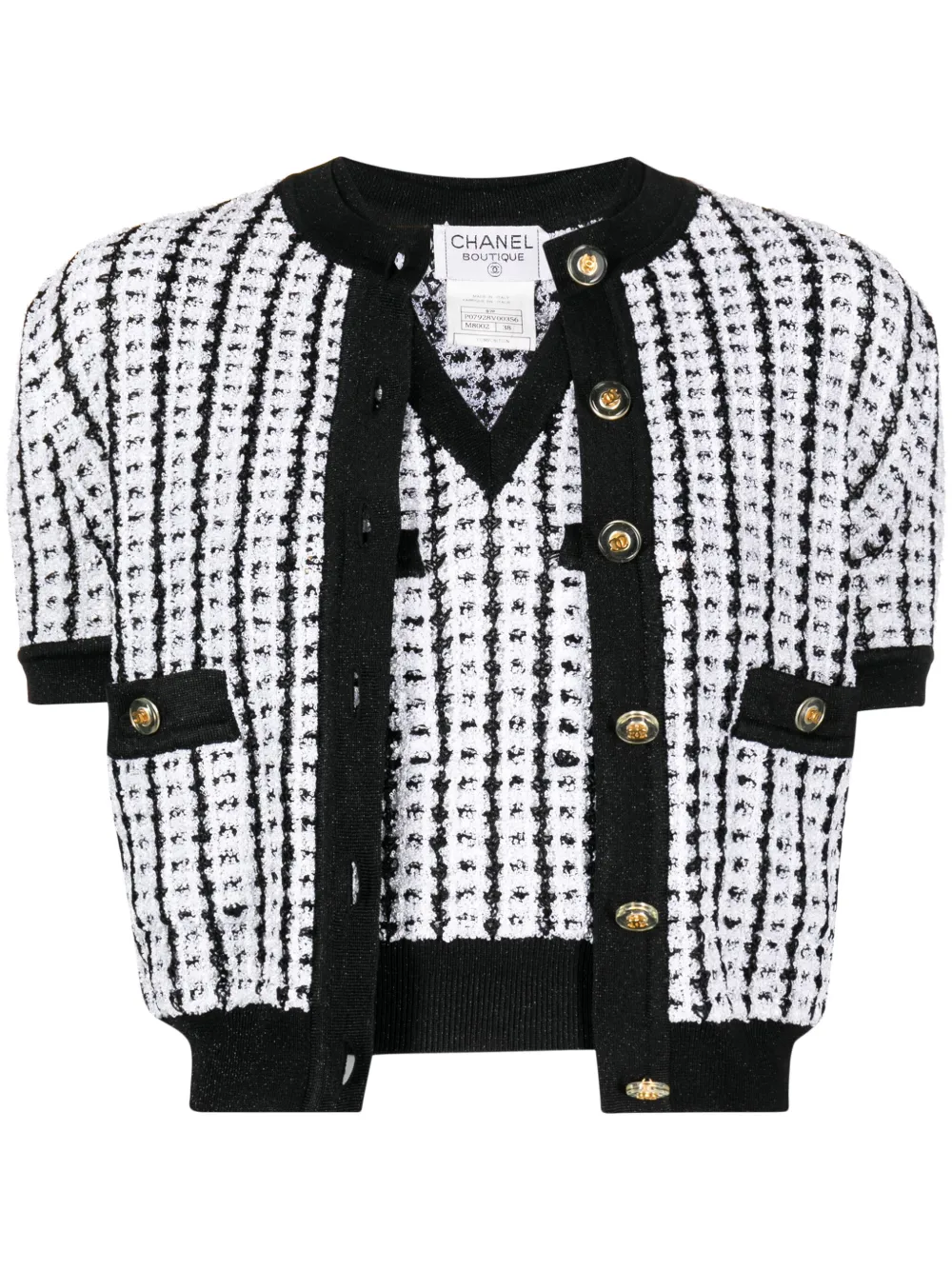 CHANEL Pre-Owned Cardigan in tweed 1997 - Nero