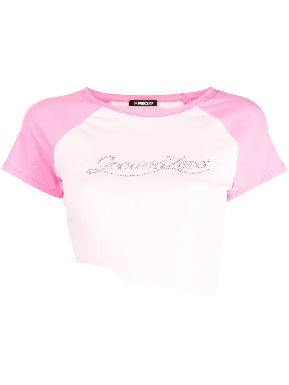 Ground Zero T-shirt con applicazione - Rosa
