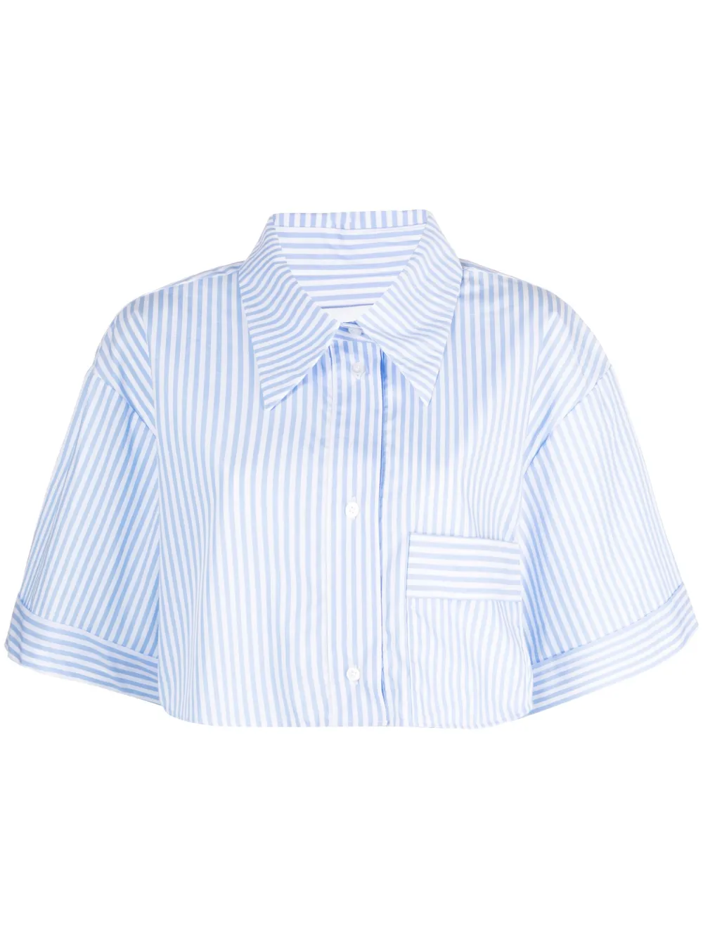 Viktor & Rolf Camicia a righe crop - Blu