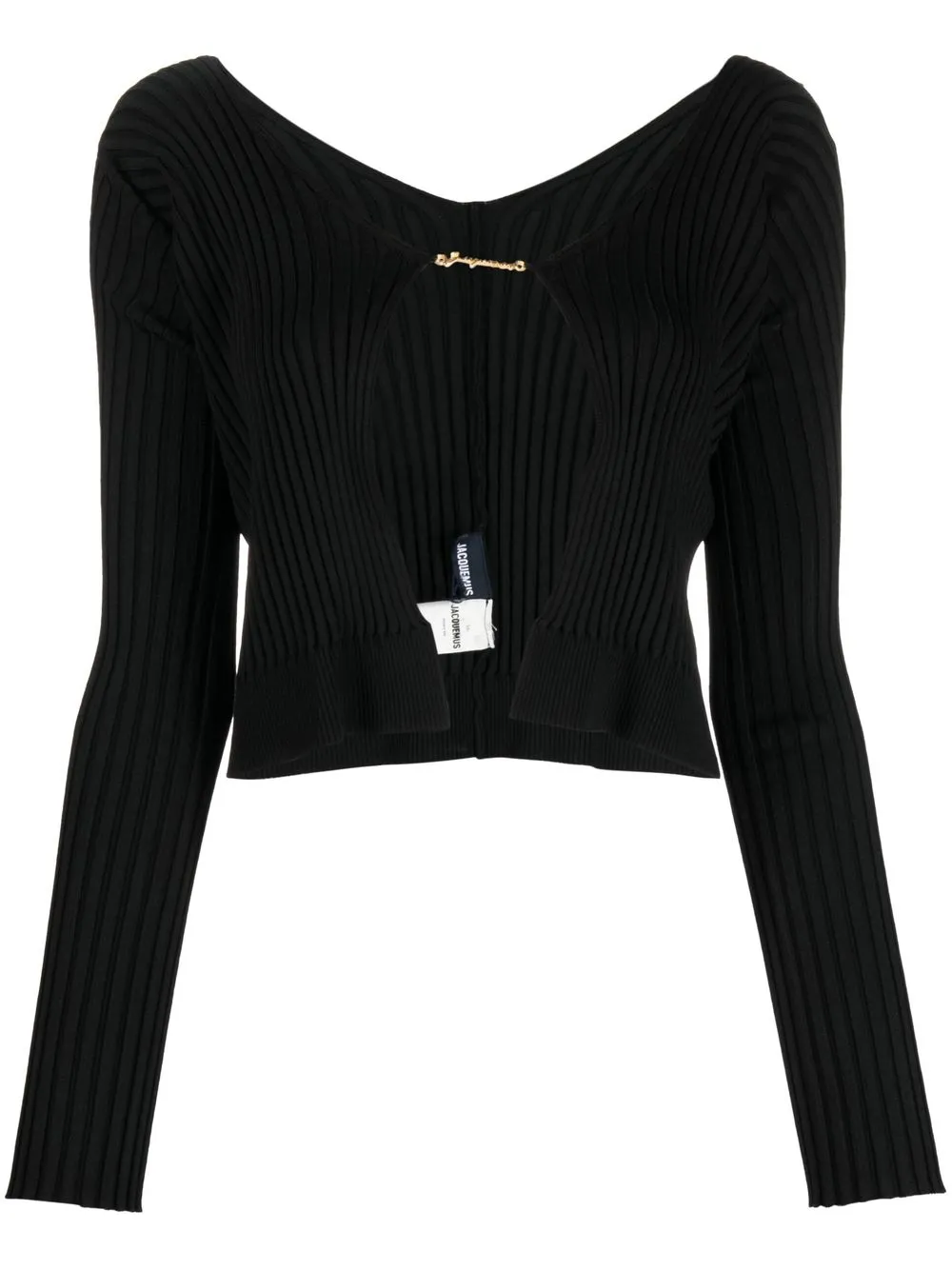 Jacquemus Cardigan a coste - Nero